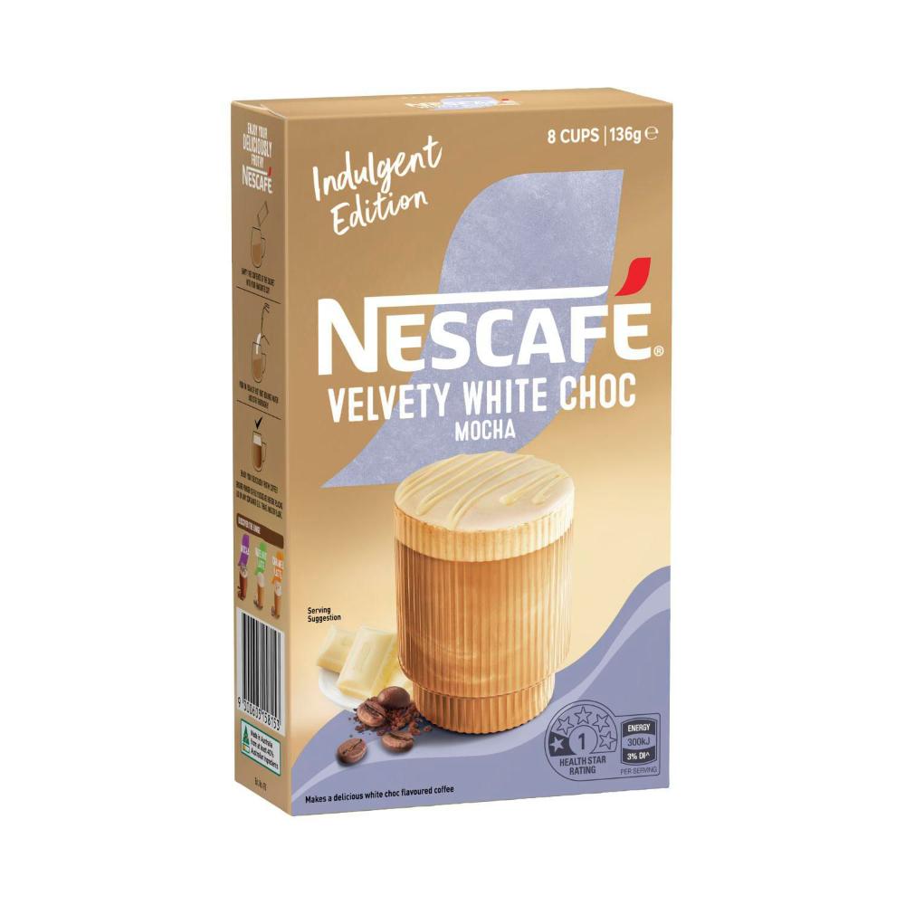 Nescafe White Choc Mocha Coffee Sachets - 8 Pack