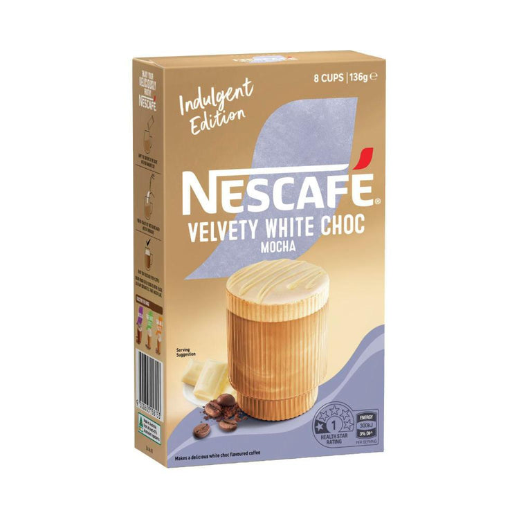 Nescafe White Choc Mocha Coffee Sachets - 8 Pack