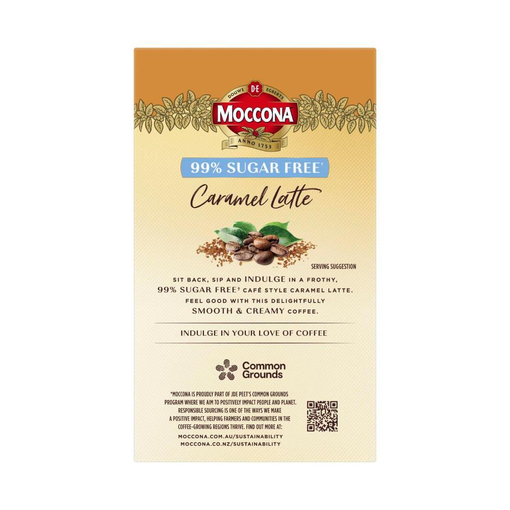 Moccona 99% Sugar Free Caramel Latte Coffee Sachets - 10 Pack