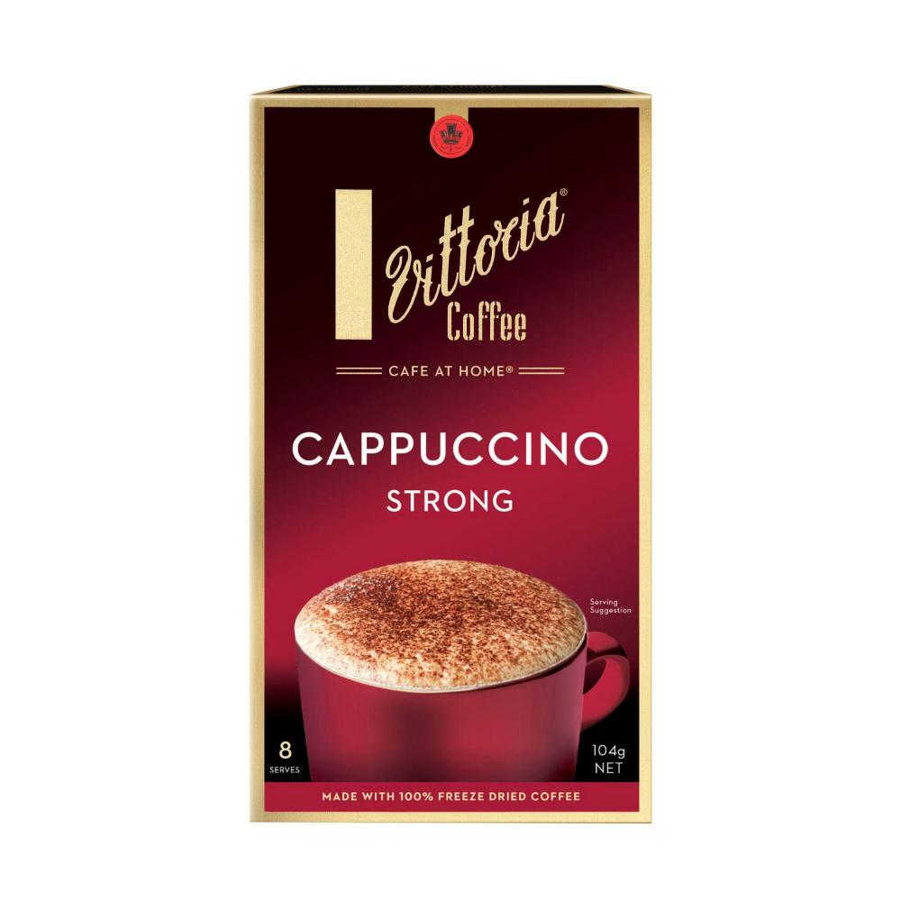 Vittoria Strong Cappuccino Coffee Sachets - 8 Pack