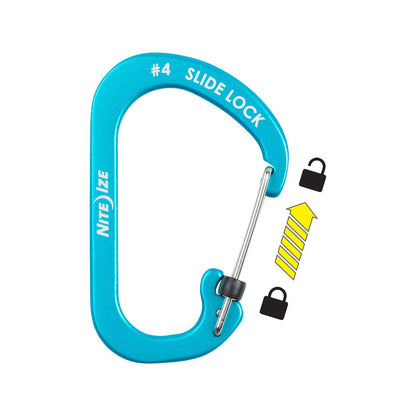 Nite Ize Slidelock Carabiner - Aluminium - Size 4 - Blue