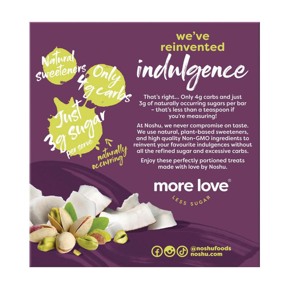 Noshu Low Carb Pistachio Indulgence Bars - 160g