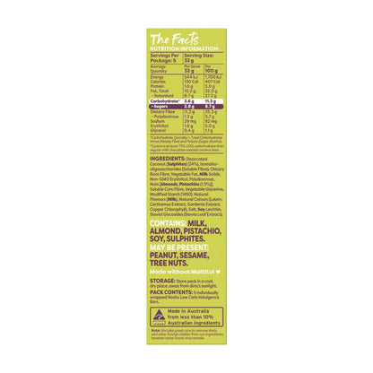 Noshu Low Carb Pistachio Indulgence Bars - 160g