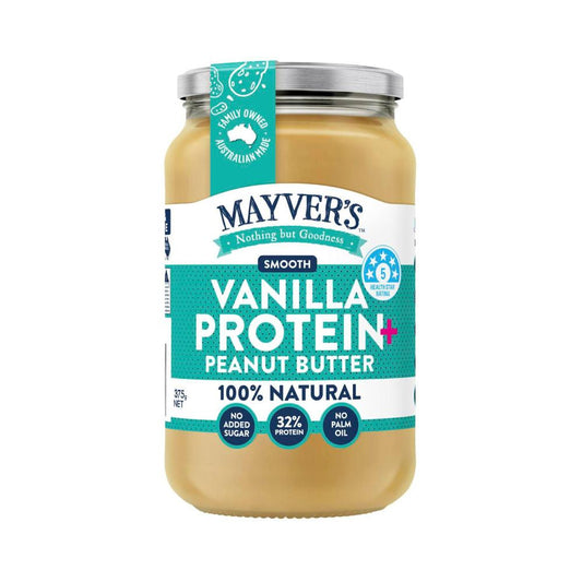 Mayver's Protein+ Smooth Vanilla Peanut Butter - 375g