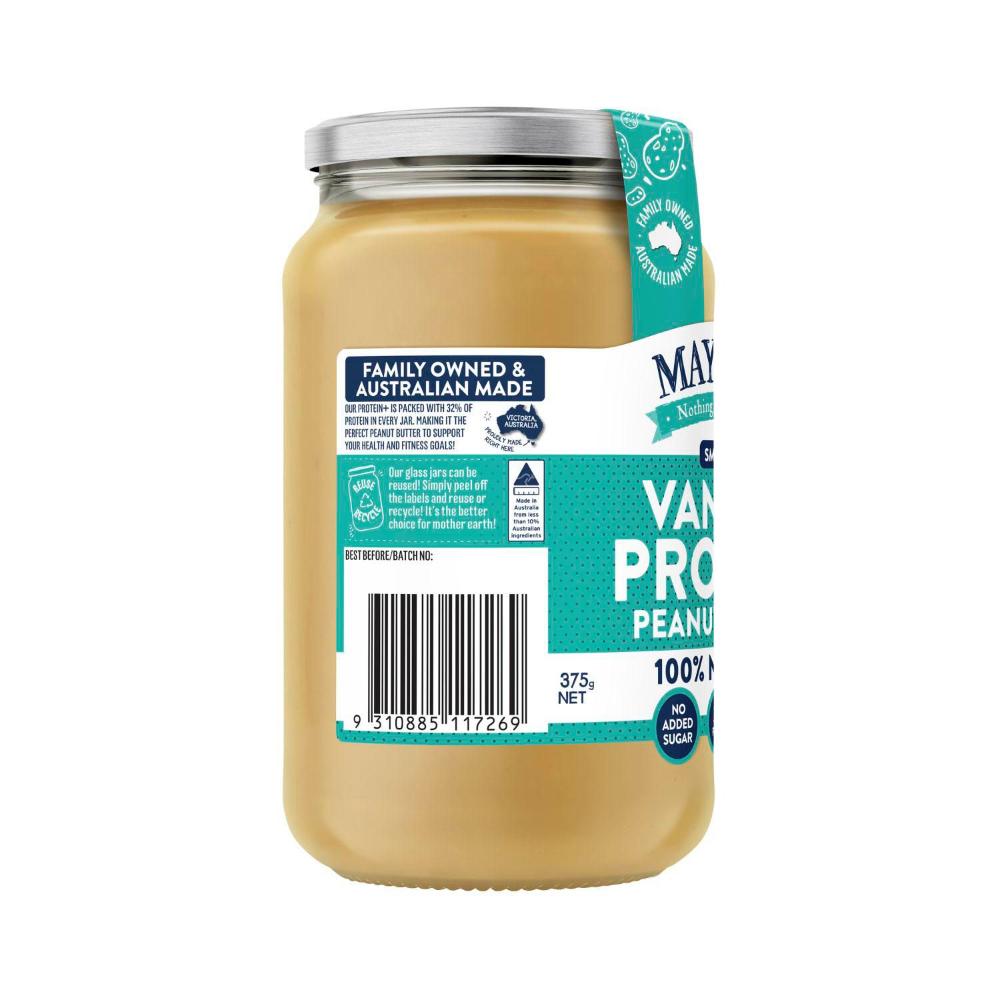 Mayver's Protein+ Smooth Vanilla Peanut Butter - 375g