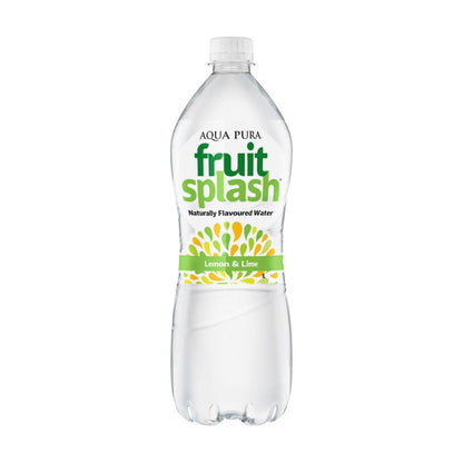 AquaPura Fruit Splash Flavoured Water Lemon Lime - 1L