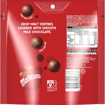 Maltesers Milk Chocolate Snack Party Bag 280g