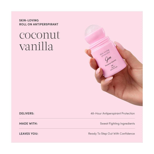 Gem Skin Loving Roll On Deodorant Coconut Vanilla - 50 ML