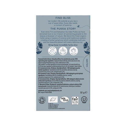 Pukka Tea Bags Chamomile Vanilla Manuka - 20 Pack
