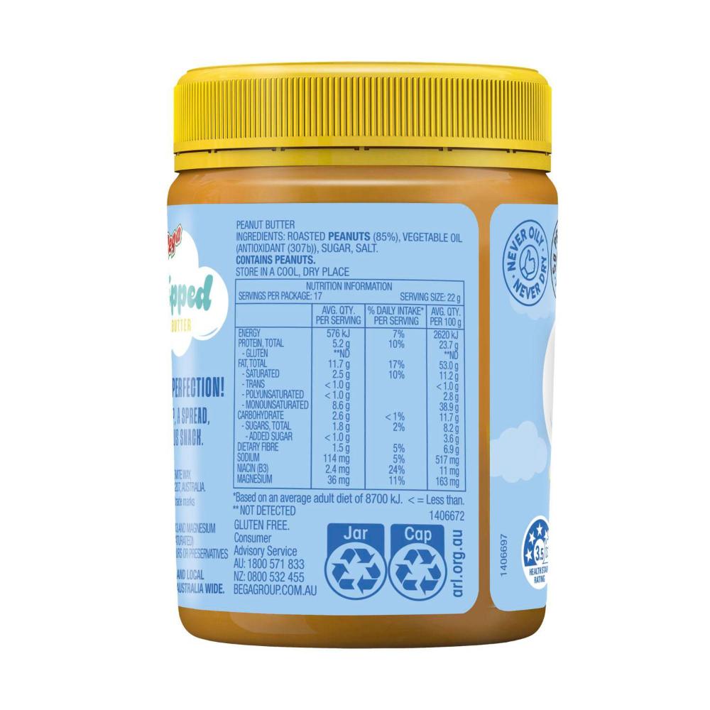Bega Whipped Peanut Butter - 375g