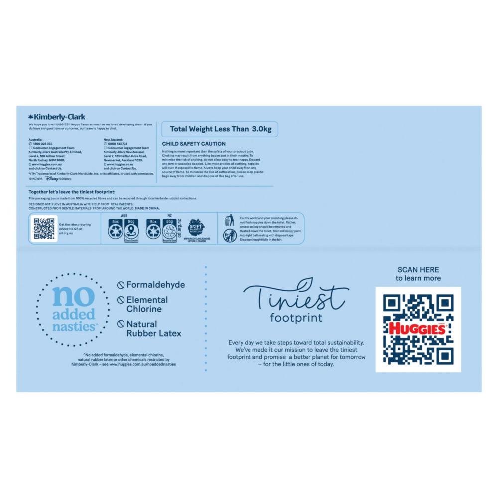 Huggies Nappy Pants Size 4 Boy Jumbo - 62 Pack