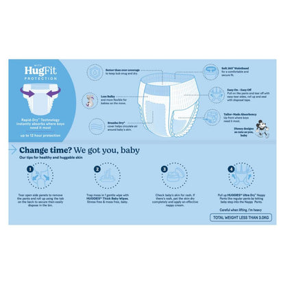 Huggies Nappy Pants Size 5 Boy Jumbo - 54 Pack