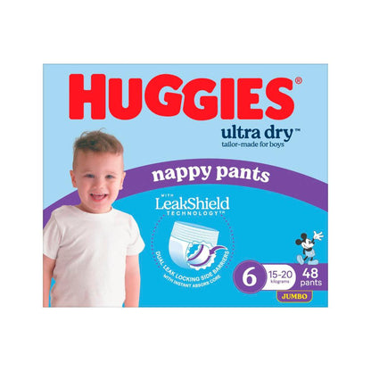 Huggies Nappy Pants Size 6 Boy Jumbo - 48 Pack