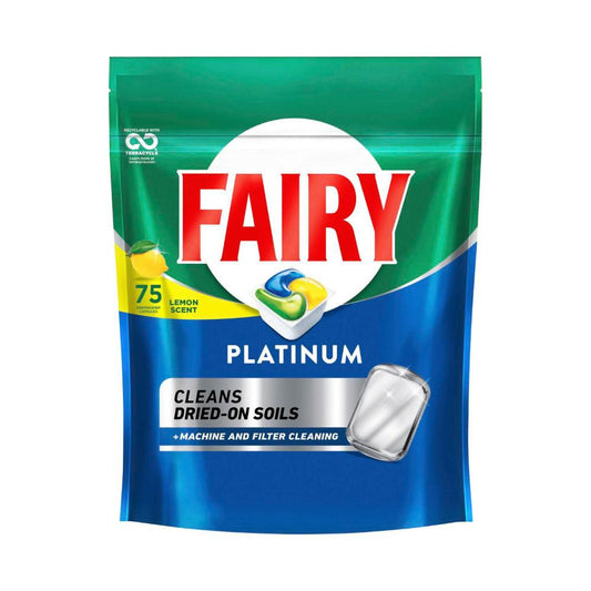 Fairy Platinum Lemon Dishwashing Tablets - 75 Pack