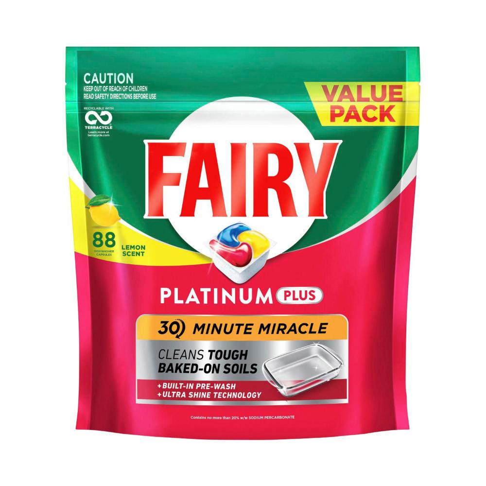Fairy Platinum Plus Lemon Dishwashing Tablets - 88 Pack