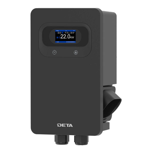 Deta 7kW/22kW Dual Phase Wall Mount EV Charger - 5m