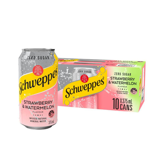 Schweppes Sparkling Water Strawberry 10x375mL