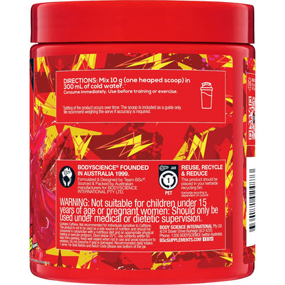 Bsc Pre Caffeinated Pre-workout Red Sour Snakes 300g