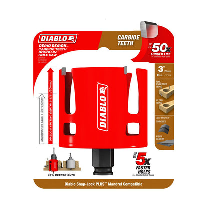 Diablo Demo Demon Carbide Teeth Hole Saw - 3" - 60mm