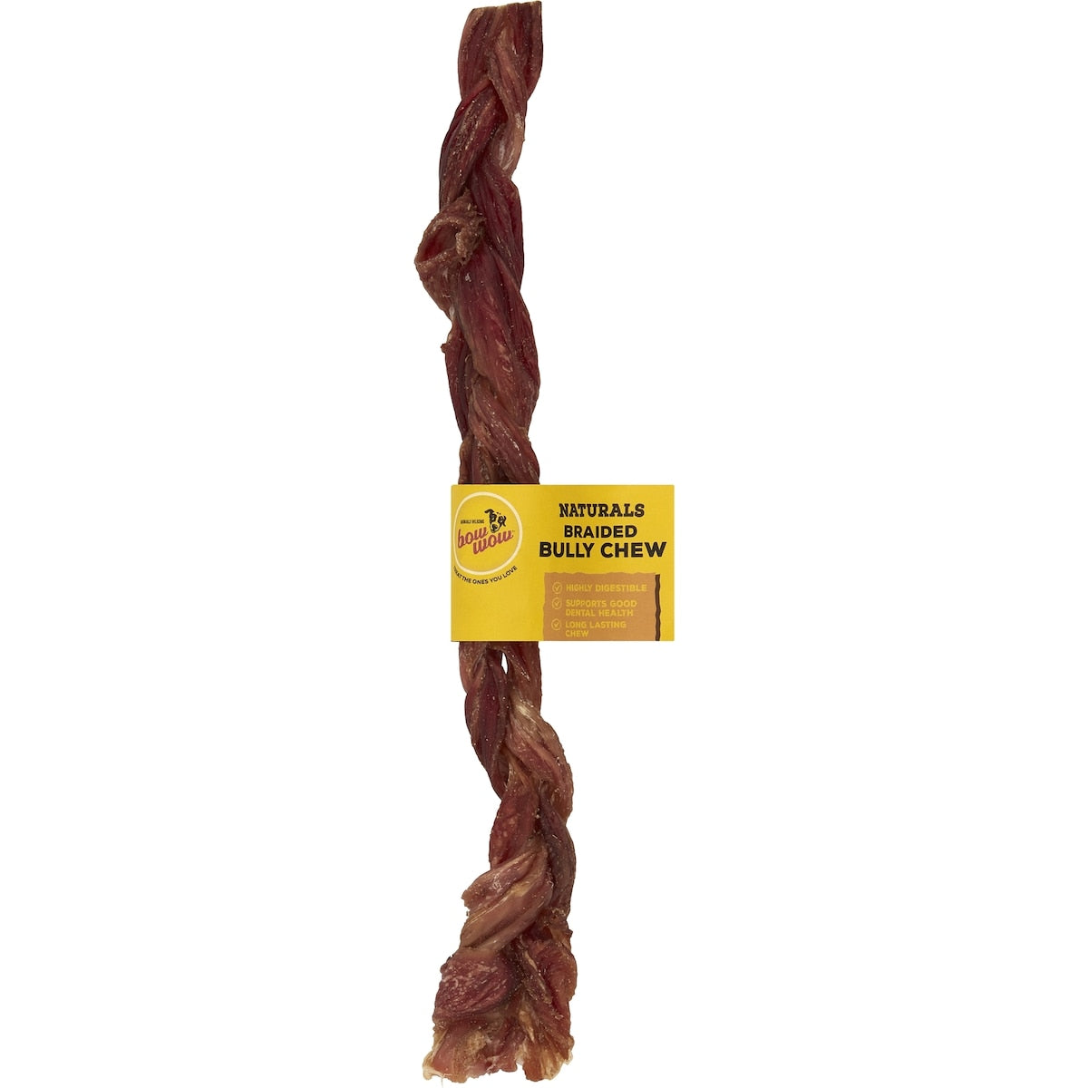Bow Wow Naturals Braided Bully Chew Dog Treat Each