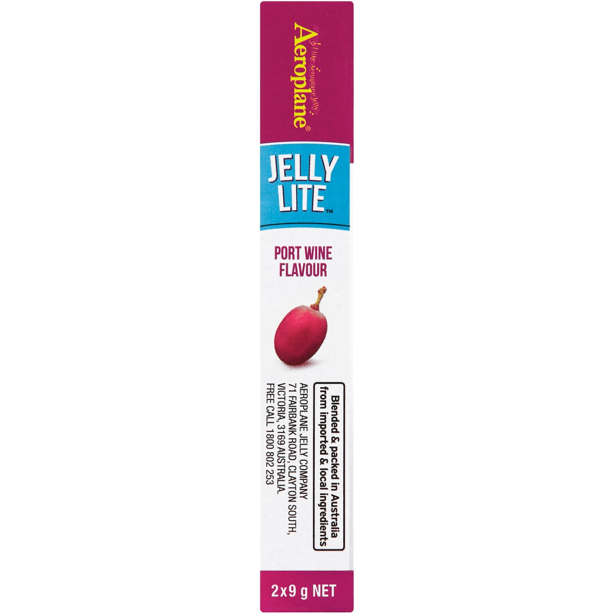 Aeroplane Jelly Lite Port Wine Flavour Low Calorie Jelly Crystals 2x9g
