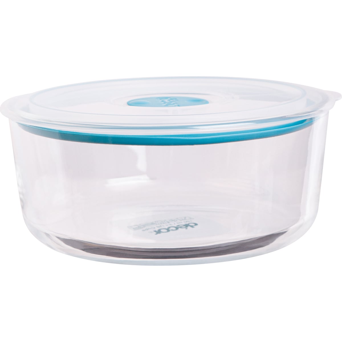 Decor Vent & Seal Glass Container Round 750ml Each