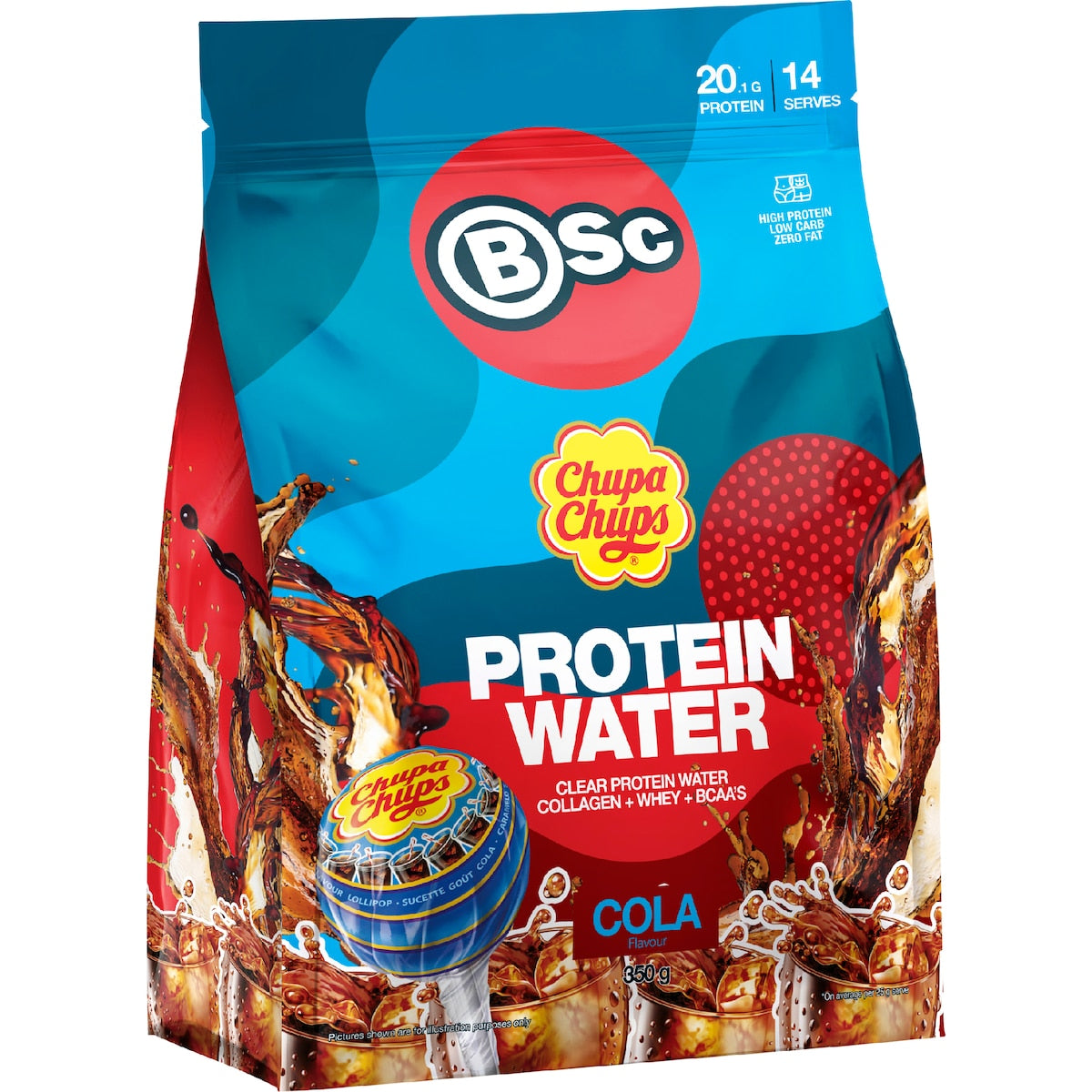 Bsc X Chupa Chups Protein Water Cola 350g