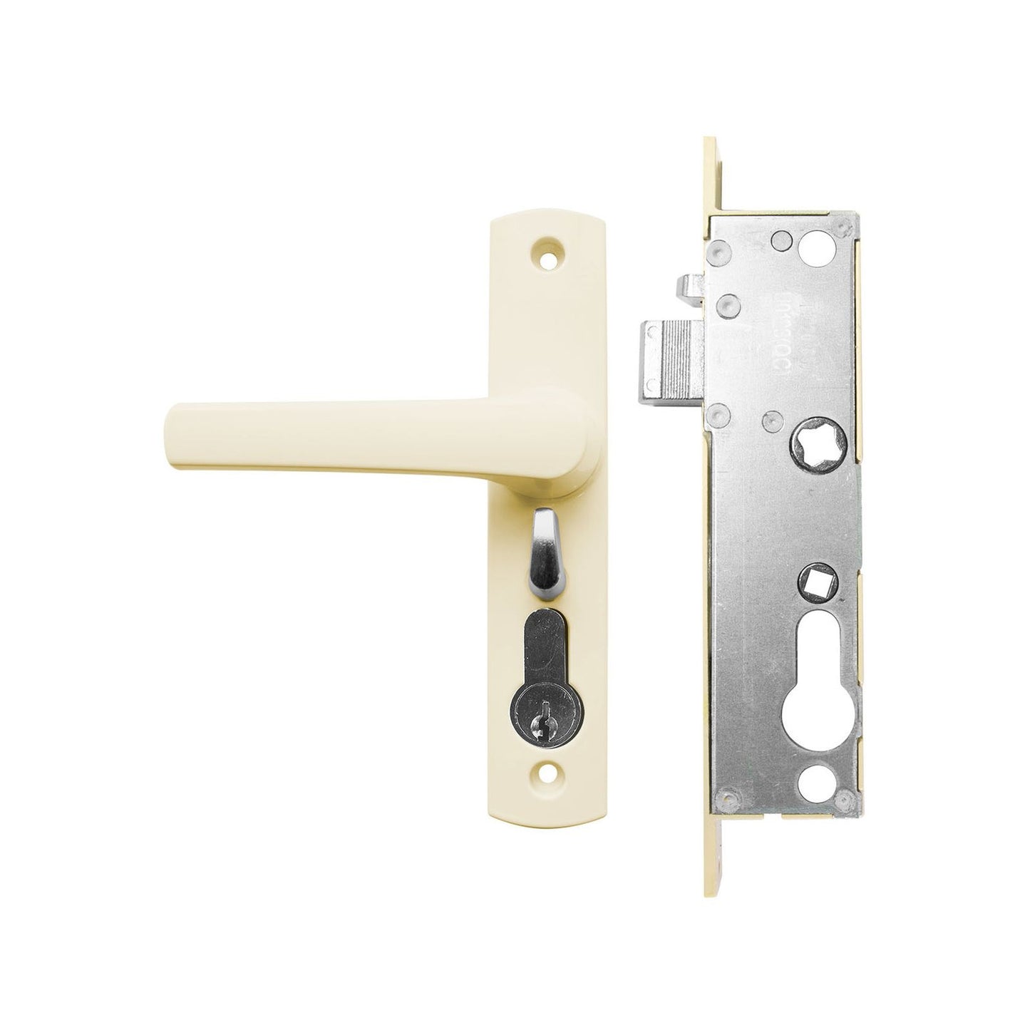 Rolltrak Keyed Hinged Screen Door Lock - 50mm - Primrose