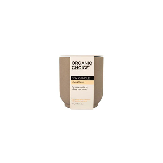 Organic Choice Soy Candle Lemongrass 240g - 1 Each