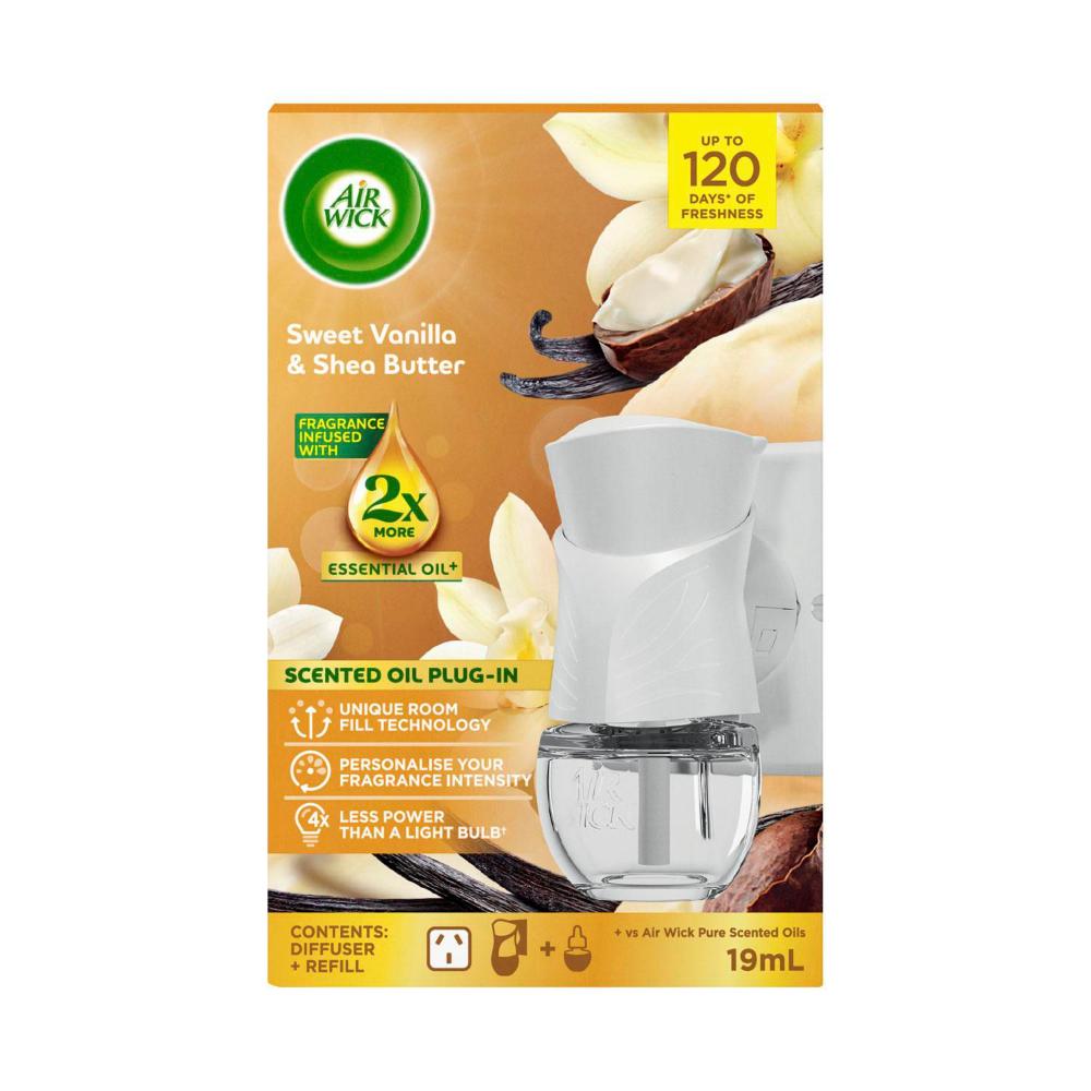 Air Wick Scented Oil Plug-in Oil Diffuser + Refill Sweet Vanilla & Shea Butter - 1 Pack
