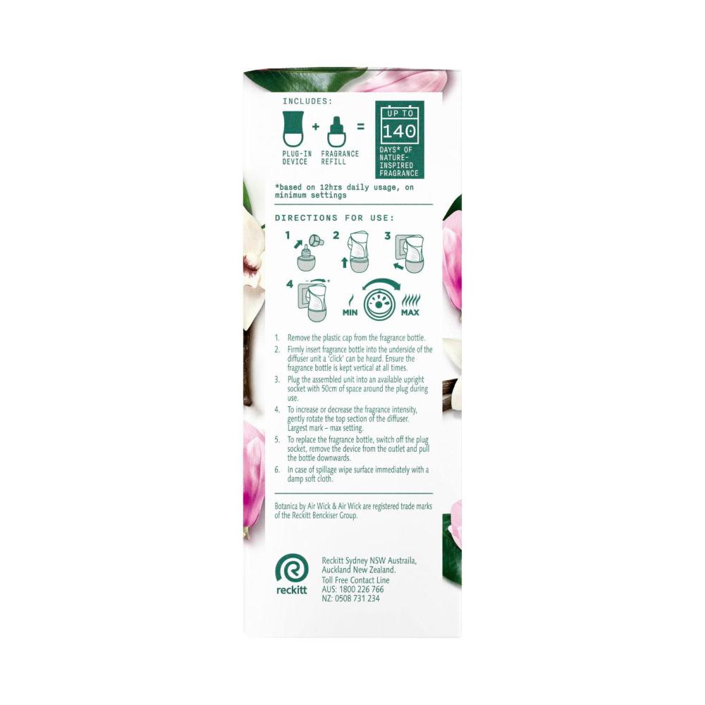 Botanica By Air Wick Air Freshener Plug In Diffuser Le Vanilla & Himalayan Magnolia - 22mL