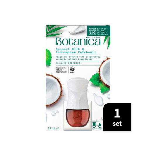Botanica By Air Wick Air Plug In Diffuser Refill Coconut Milk & Indonesian Patchouli - 1 Pack