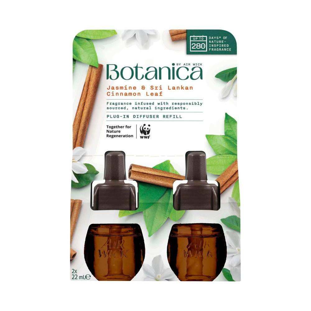 Botanica By Air Wick Plug- In Diffuser Refill Jasmine & Sri Lankan Cinnamon Leaf 2 X 22ml - 44mL