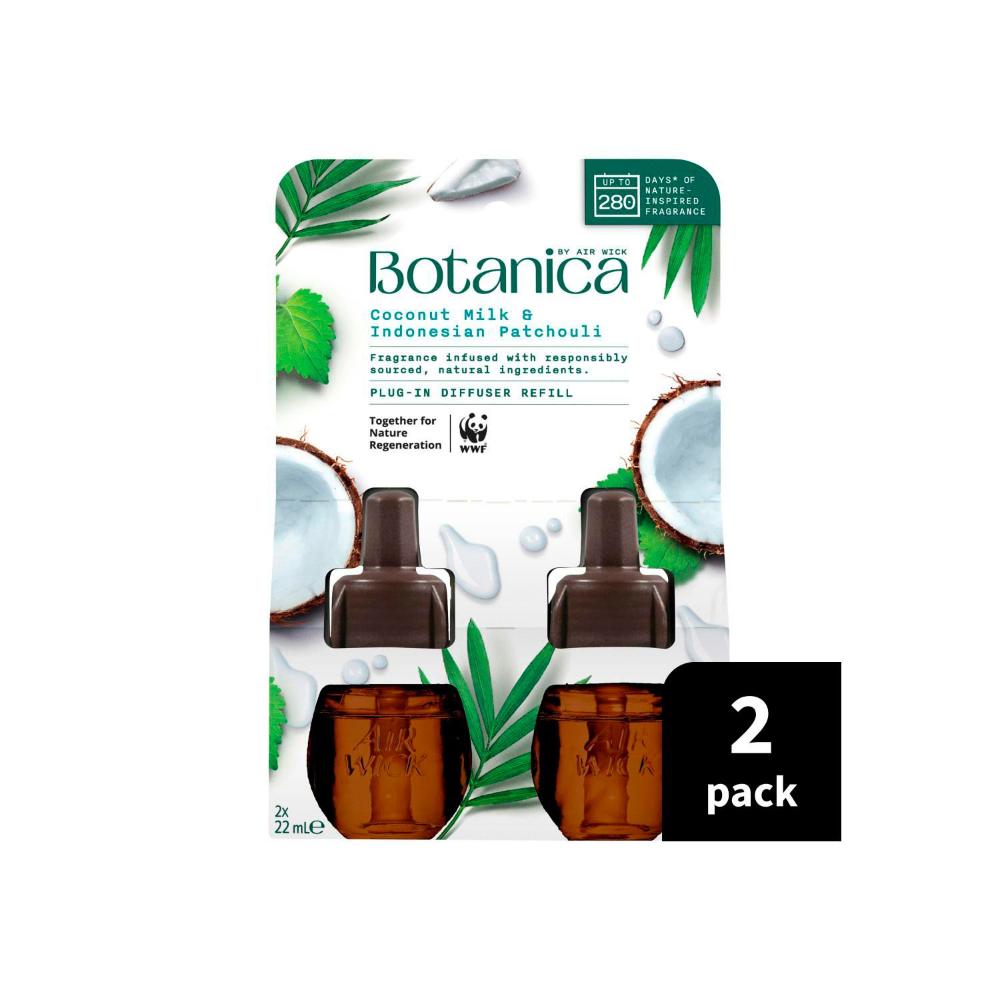 Botanica By Air Wick Plug-in Diffuser Refill Coconut Milk & Indonesian Patchouli 2 ... 44mL