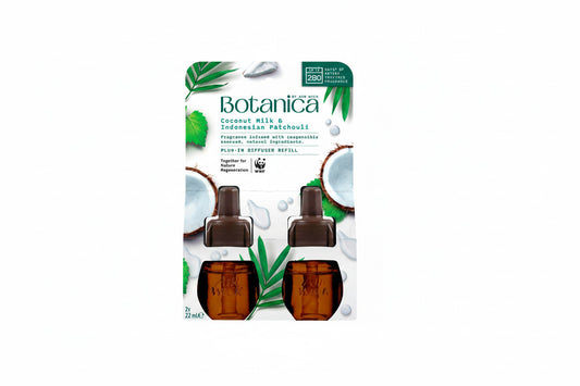 Botanica By Air Wick Plug-in Diffuser Refill Coconut Milk & Indonesian Patchouli 2x22ml | 44mL