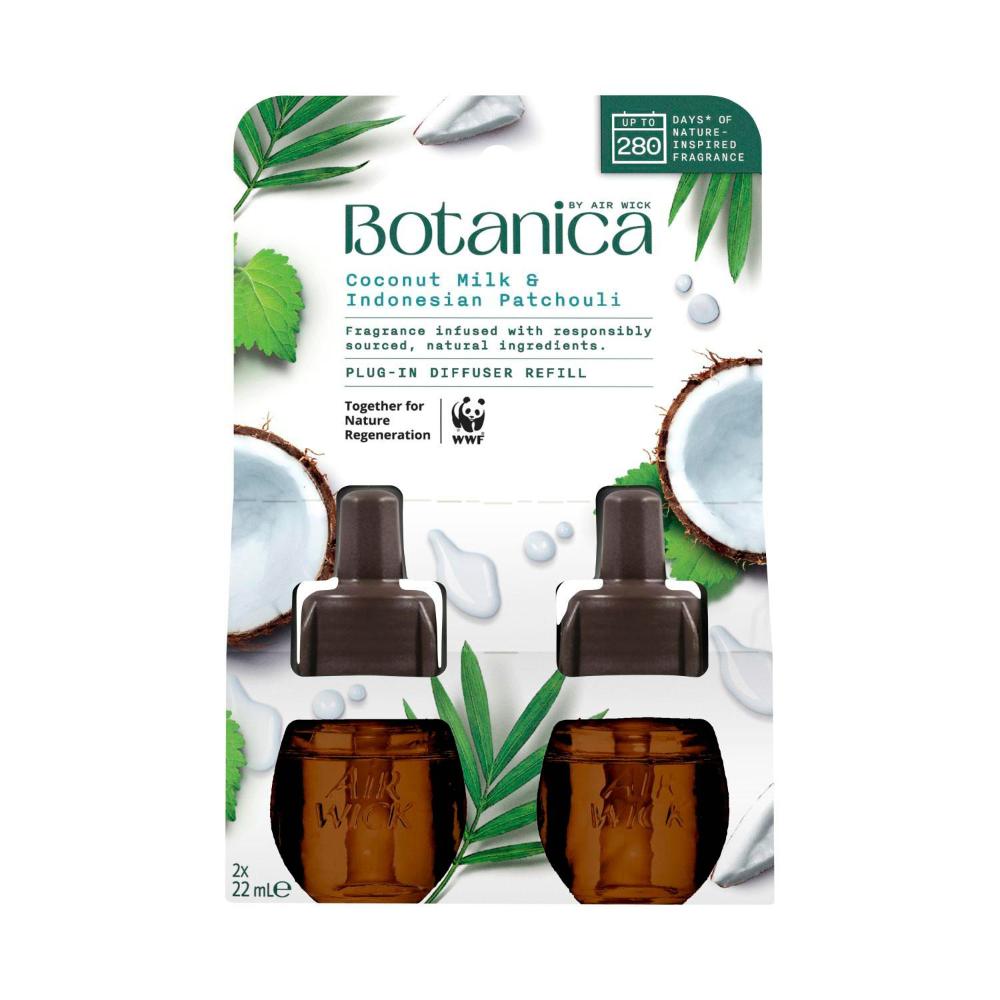 Botanica By Air Wick Plug-in Diffuser Refill Coconut Milk & Indonesian Patchouli 2x22ml - 44mL