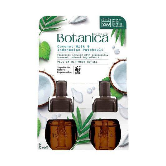 Botanica By Air Wick Plug-in Diffuser Refill Coconut Milk & Indonesian Patchouli 2x22ml - 44mL