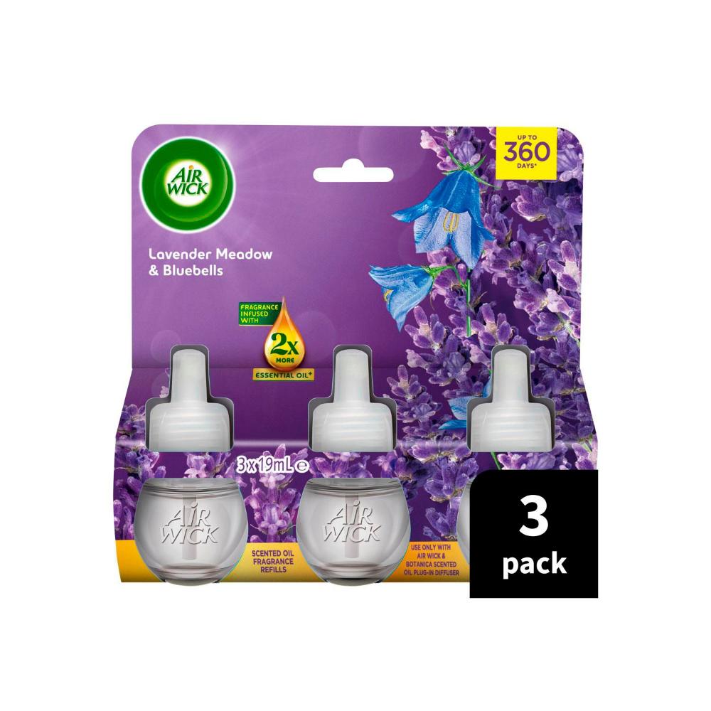 Air Wick Scented Oil Fragrance Refills Lavender Meadows & Bluebells 3x9ml - 57mL