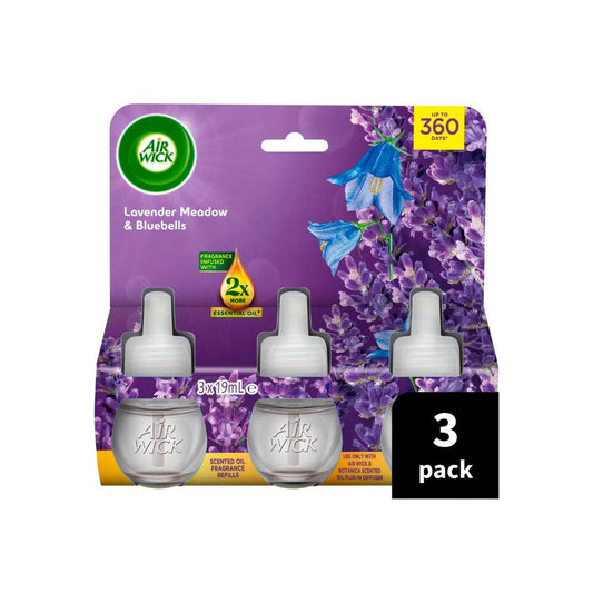 Air Wick Scented Oil Fragrance Refills Lavender Meadows & Bluebells 3x9ml - 57mL