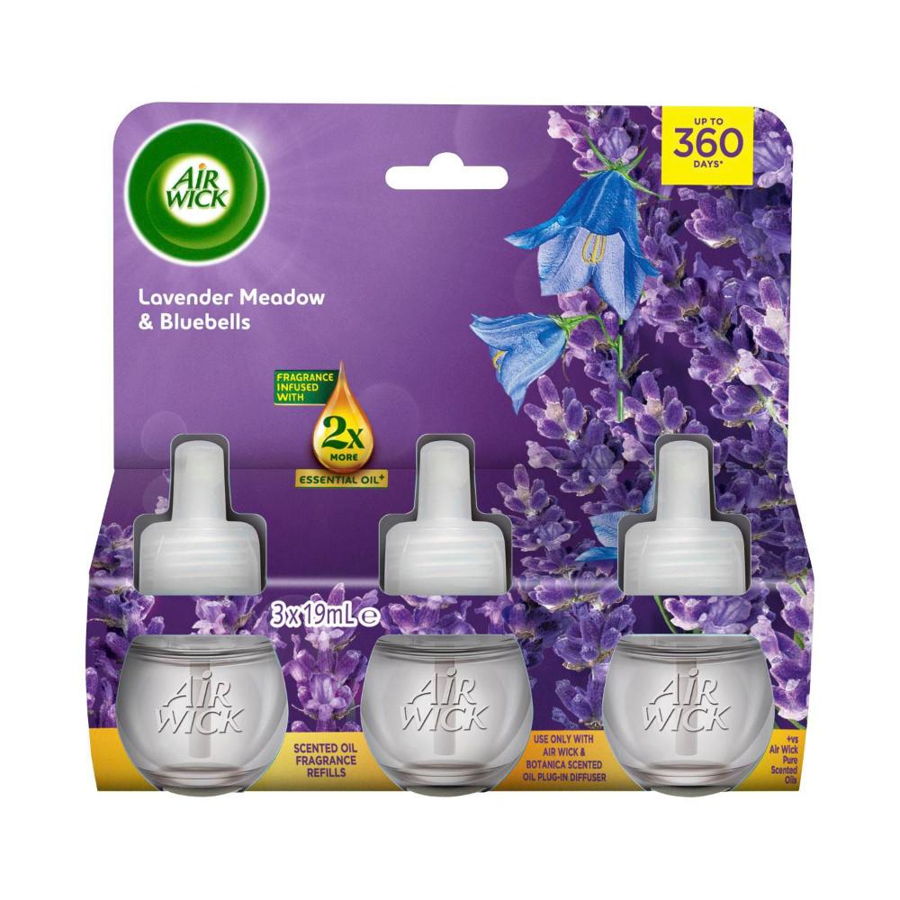 Air Wick Scented Oil Fragrance Refills Lavender Meadows & Bluebells 3x9ml - 57mL