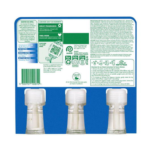 Air Wick Scented Oil Fragrance Refill Linen & White Orchid 3x19ml - 57mL