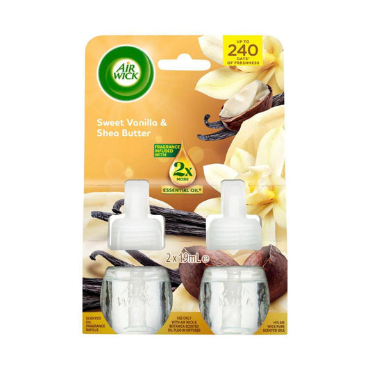 Air Wick Scented Oil Fragrance Refill Sweet Vanilla Shea Butter 2x19ml - 38mL