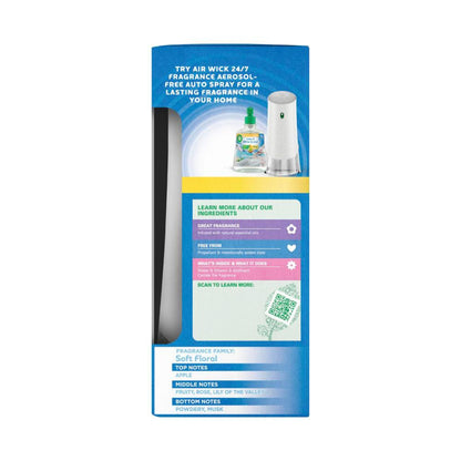 Air Wick Aerosol Free Auto Spray Essential Oil + Refill Linen & White Orchid - 1 Pack
