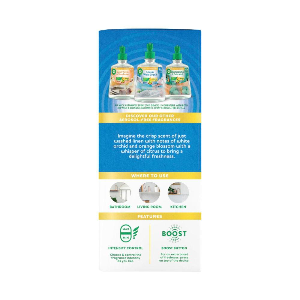 Air Wick Aerosol Free Auto Spray Essential Oil Refill Linen & White Orchid - 1 Pack