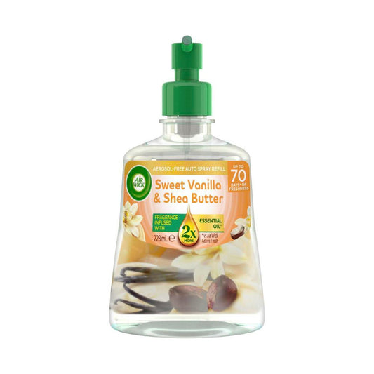 Air Wick Aerosol-free Auto Spray Essential Oil Refill Sweet Vanilla & Shea Butter - 228mL