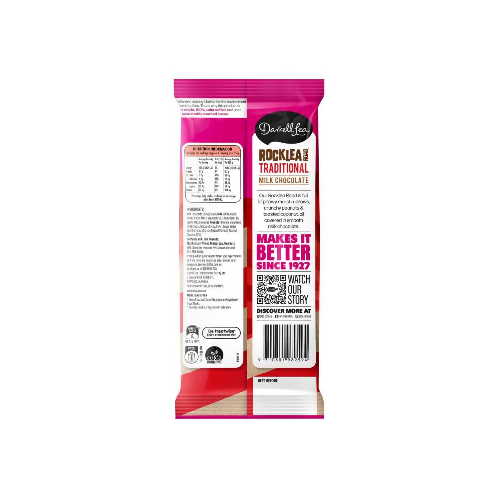 Darrell Lea Rocklea Road Block Chocolate - 170g