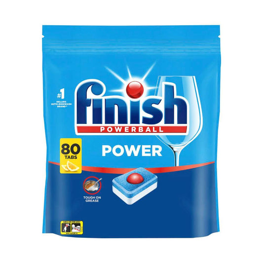 Finish Power Dishwashing Tablets Lemon - 80 Pack