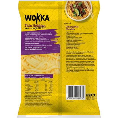 Wokka Shelf Fresh Thin Hokkien Noodles 440g