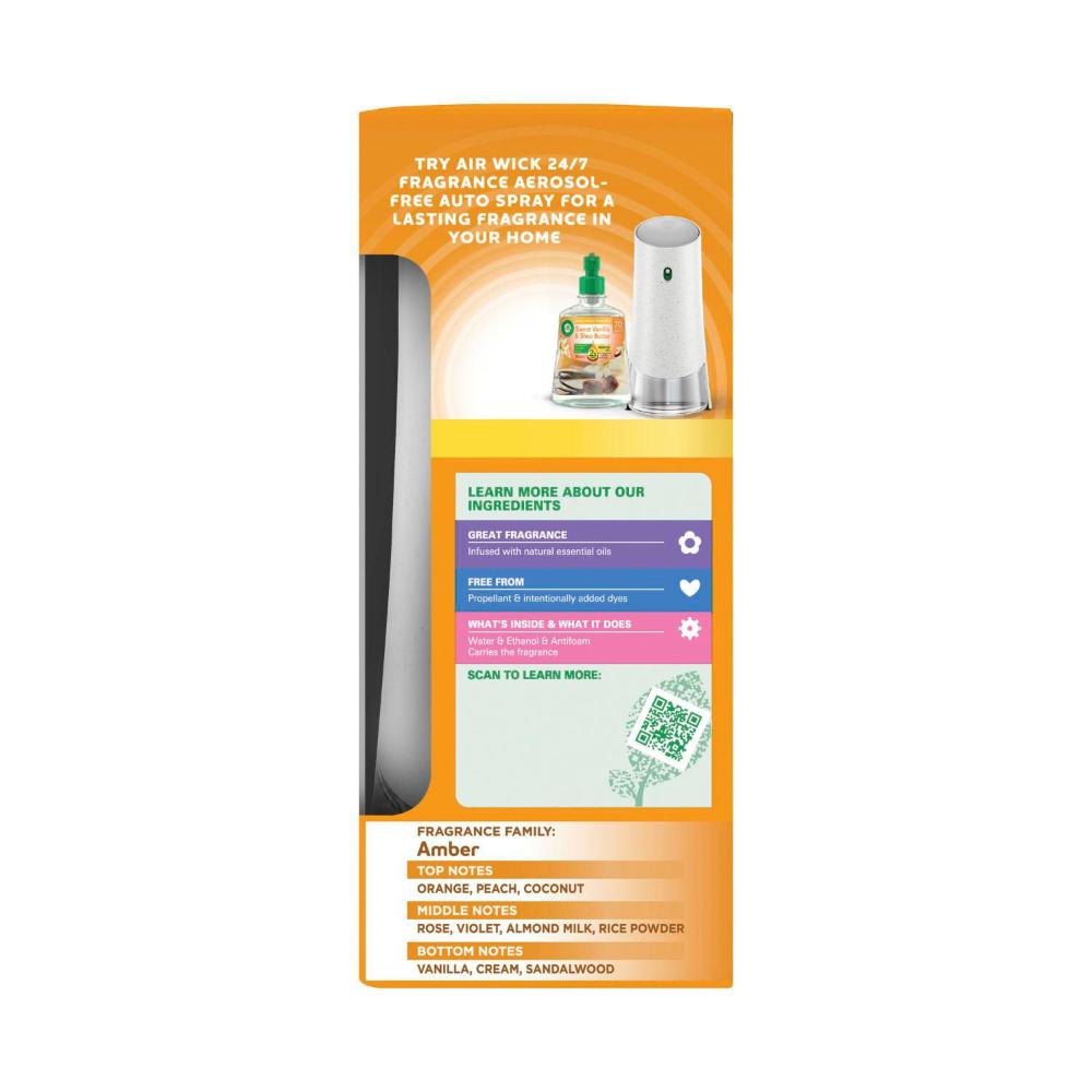 Air Wick Aerosol Free Auto Spray Essential Oil Refill Sweet Vanilla Shea Butter - 1 Pack