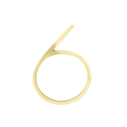 Sandleford Brass Toorak Number - 6 - 120mm